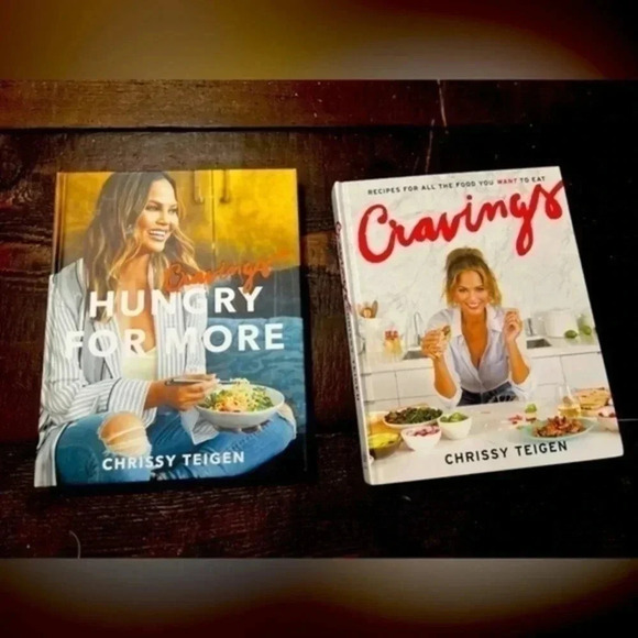 Cravings Cookbook and Hungry No More Cookbook by Chrissy Teigen​ - Picture 1 of 3